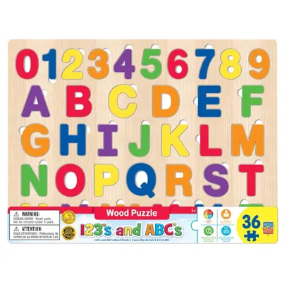 Masterpieces 16.5 X 11.75 In. Abc & 123 Wood Puzzle - 36 Piece