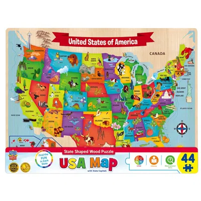 Masterpieces 16.5 X 11.75 In. Usa Map Wood Puzzle - 44 Piece