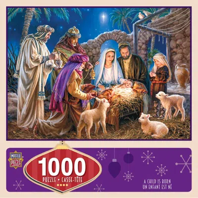 Masterpieces 19.25 X 26.75 In. Holiday A Child Is Born Christ In Manger Jigsaw Puzzle - 1000 Piece