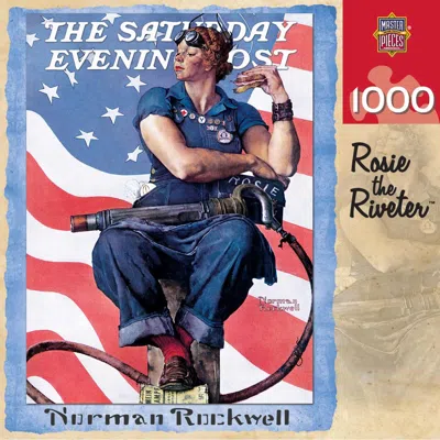 Masterpieces 19.25 X 26.75 In. Norman Rockwell Saturday Evening Post Rosie The Riveter Square Jigsaw Puzzle - 100