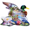 Masterpieces Contours Woodland Ducks Shaped Puzzle 500 Piece