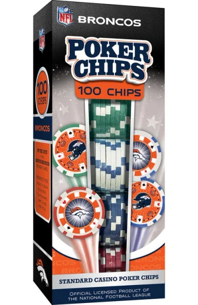 Masterpieces Denver Broncos 100 Piece Poker Chips In Multicolor