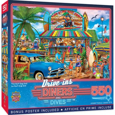 Masterpieces Drive-ins Diners & Dives - The Surf Dog Grill Puzzle - 550 Piece