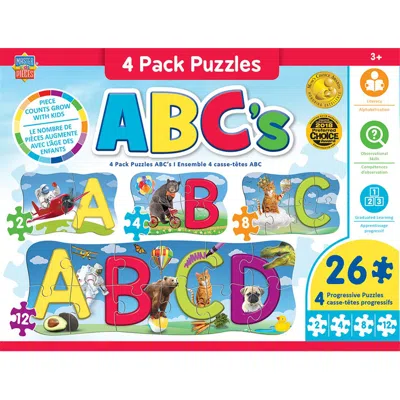Masterpieces Educational Abcs Jigsaw Puzzle - Pack Of 4
