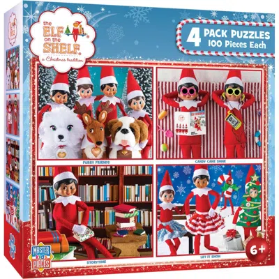Masterpieces Elf On The Shelf Puzzles 100 Piece - Pack Of 4