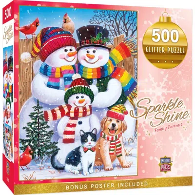 Masterpieces Holiday Family Portrait Glitter Puzzle 500 Piece