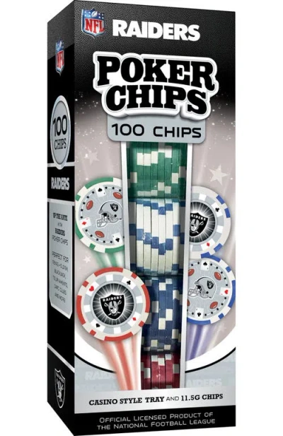 Masterpieces Las Vegas Raiders 100 Piece Poker Chips In Multicolor