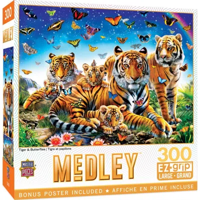 Masterpieces Medley Tiger & Butterflies Ezgrip Puzzle 300 Piece