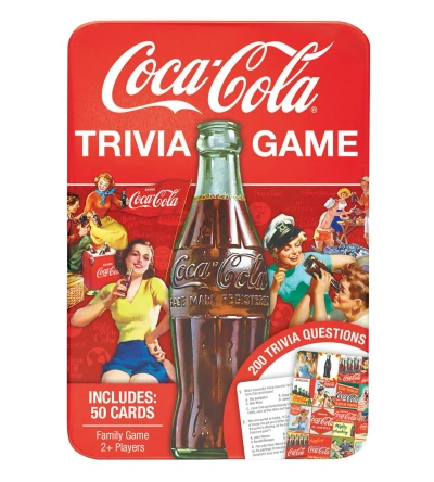 Masterpieces Puzzles Coca-cola Trivia Game With Collectible Tin For Families Ages 13 And Up In No Color