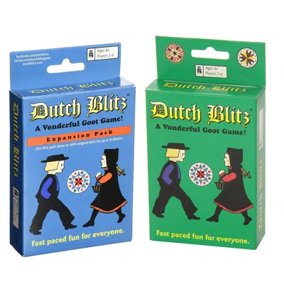 Masterpieces Puzzles Kids' Dutch Blitz Original And Blue Expansion Pack Combo Card Game Set In Multi