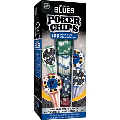 Masterpieces St. Louis Blues 100 Piece Poker Chips In Multicolor