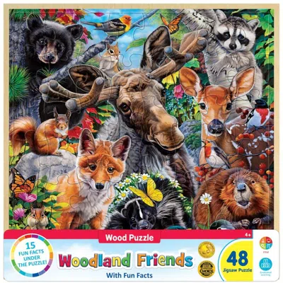 Masterpieces Wood Fun Facts Woodland Friends Wood Puzzle 48 Piece
