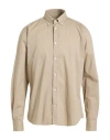 Mastricamiciai Man Shirt Beige Size 16 ½ Cotton, Elastane In Neutral