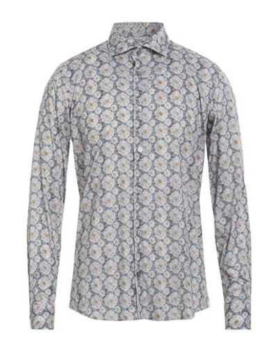 Mastricamiciai Man Shirt Grey Size 16 ½ Cotton, Elastane