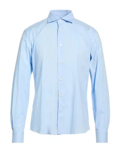 Mastricamiciai Man Shirt Light Blue Size 16 ½ Cotton, Elastane