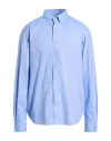 Mastricamiciai Man Shirt Light Blue Size 17 Cotton In Blue