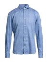 Mastricamiciai Man Shirt Light Blue Size 17 Cotton In Blue