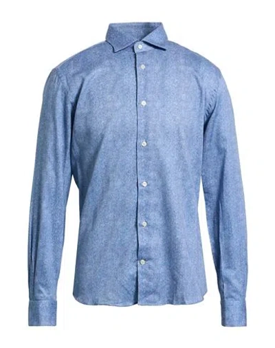 Mastricamiciai Man Shirt Light Blue Size 17 Cotton