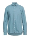 Mastricamiciai Man Shirt Light Blue Size 17 Cotton In Blue