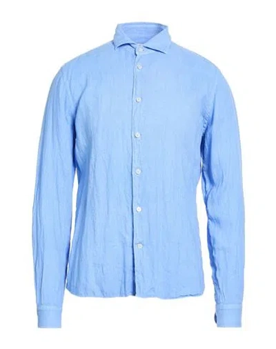 Mastricamiciai Man Shirt Light Blue Size 17 Linen