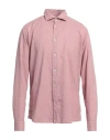 Mastricamiciai Man Shirt Mauve Size 15 Cotton, Elastane In Purple