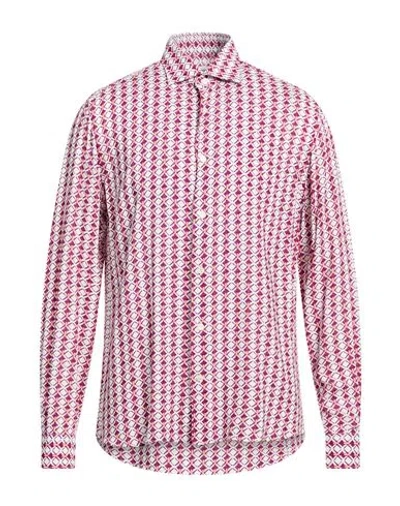 Mastricamiciai Man Shirt Mauve Size 17 ½ Viscose In Pink