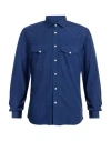 Mastricamiciai Man Shirt Midnight Blue Size 15 Cotton