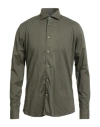 Mastricamiciai Man Shirt Military Green Size 16 Cotton