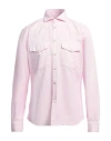 Mastricamiciai Man Shirt Pink Size 15 ¾ Linen, Cotton