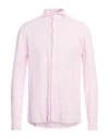 Mastricamiciai Man Shirt Pink Size 15 Linen