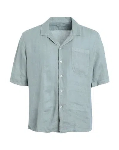 Mastricamiciai Man Shirt Sage Green Size 15 ½ Linen
