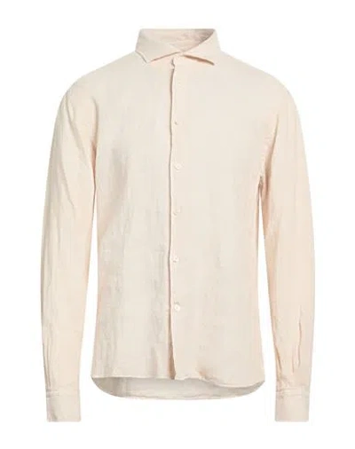 Mastricamiciai Man Shirt Sand Size 17 ½ Linen In Neutral