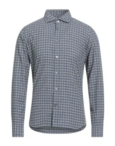 Mastricamiciai Man Shirt Slate Blue Size 17 ½ Cotton