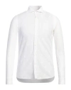 Mastricamiciai Man Shirt White Size 15 Cotton, Elastane
