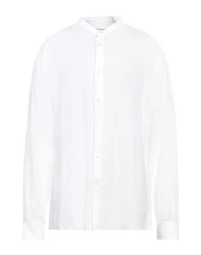 Mastricamiciai Man Shirt White Size 18 Linen
