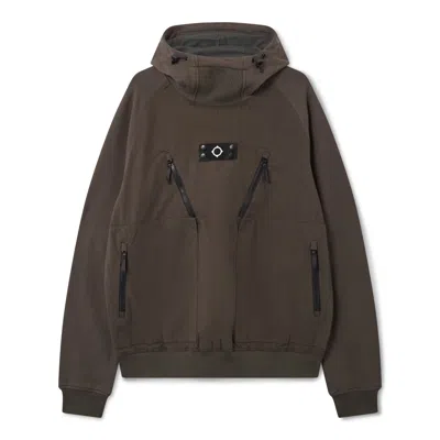 Pre-owned Ma.strum Hooded Mixed Media Sweat Oil Slick Size Medium