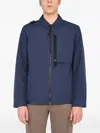Ma.strum Logo-patch Shirt Jacket In Blue