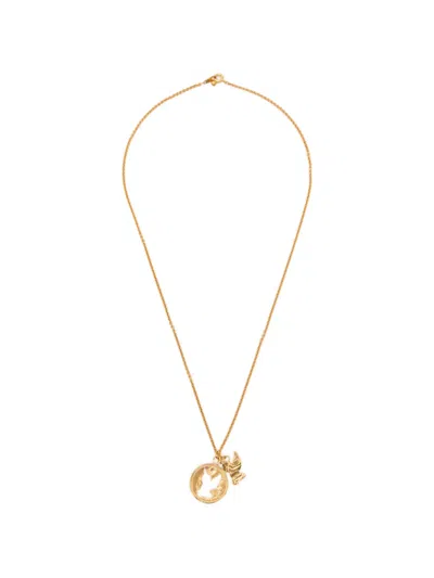 Masu Angel Hole Coin Necklace In Gold