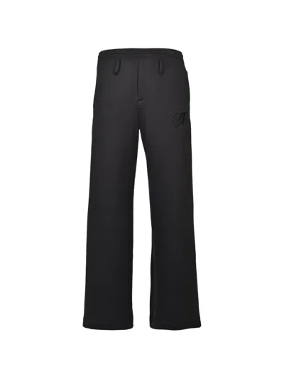 Masu Baggy-silhouette Track Pants In Black