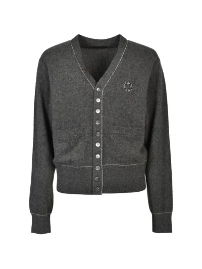 Masu Button-up Cardigan In Gray