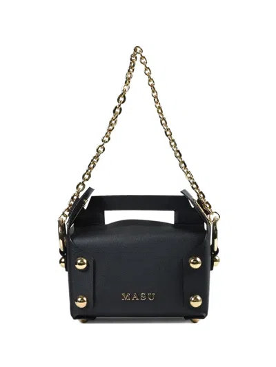 Masu Cake Leather Tote Bag In Blue