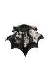 Masu Distressed Hooded Collar In Black