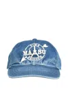 Masu Embroidered-logo Denim Cap In Blue