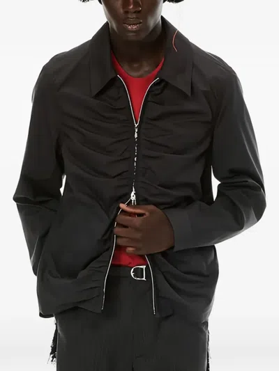 Masu Gather Sports Zip-up Jacket In Black