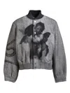 Masu Graphic-print Bomber Jacket In Gray
