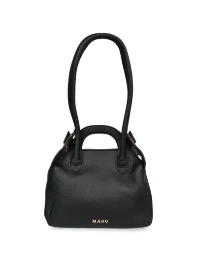 Masu Leather Shoulder Bag In Black