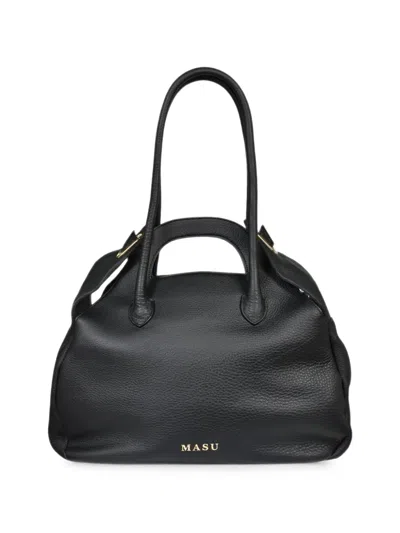 Masu Leather Shoulder Bag In Black