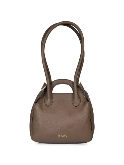 Masu Leather Shoulder Bag In Brown