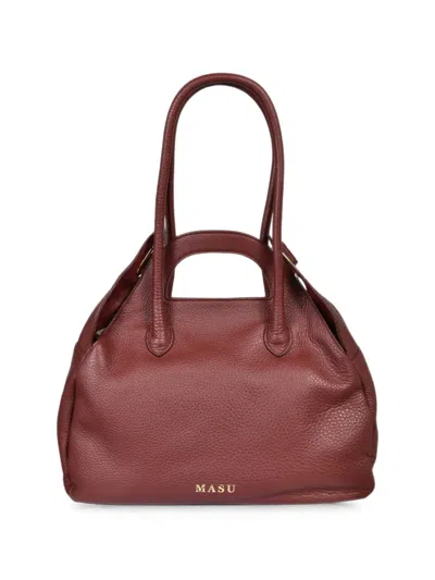 Masu Leather Shoulder Bag In Brown
