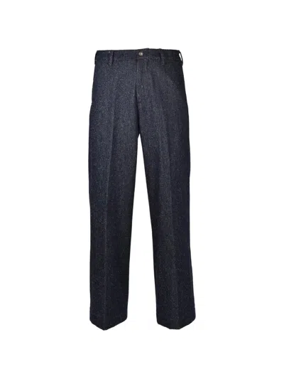 Masu Nep-bouclé Trousers In Blue